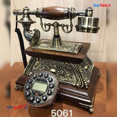 تلفن رومیزی دیجیتال طرح کلاسیک چوبی والتر مدل 5061